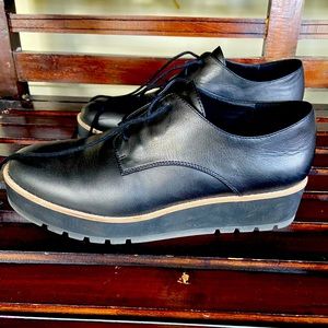 Eileen Fisher, Eddy. Black leather. Like new - worn 2x.